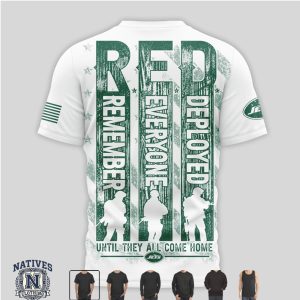 New York Jets Red Friday Remember Deployed Heart T Shirt