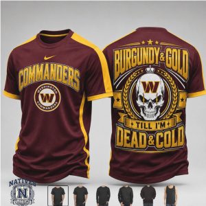 Washington Commanders Skull Skeleton Dead And Cold Graphic T Shirt