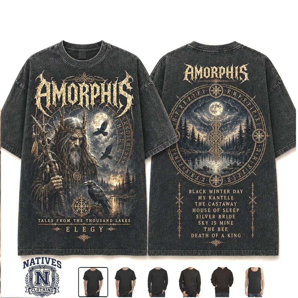 Amorphis Tales From The Thousand Lakes Metal Band Graphic T Shirt Amorphis Tales From The Thousand Lakes Metal Band Graphic T Shirt