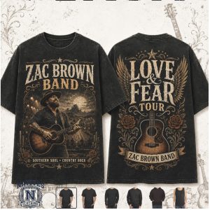 Zac Brown Band Love And Fear Country Rock Tour T Shirt