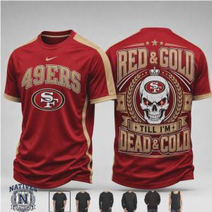 San Francisco 49ers Skull Logo Till Dead And Cold Football T Shirt