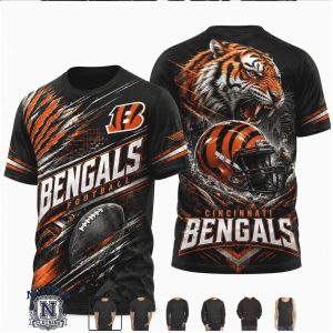 Cincinnati Bengals Football Tiger Mascot Helmet T Shirt
