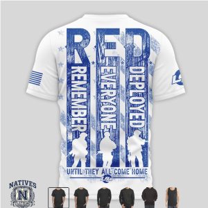 Los Angeles Rams Red Friday Military Heart Remember Everyone Deployed T Shirt