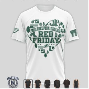 Philadelphia Eagles Red Friday Military Heart Remember Everyone Deployed T Shirt