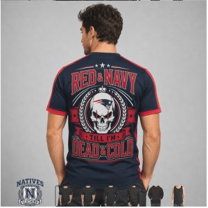 New England Patriots Skull Logo Till Dead And Cold Football T Shirt
