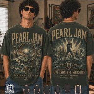 Pearl Jam Seattle Rock Band Echoes Of The Tide Graphic T Shirt