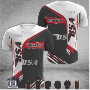 BSA Motorcycle Custom Name Racing T Shirt