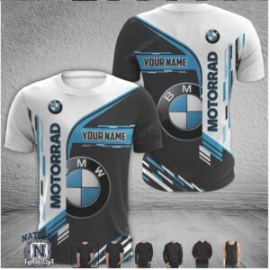 BMW Motorrad Racing Team Blue Custom T Shirt