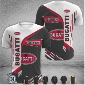 Bugatti Luxury Car Brand Custom Name Jersey T Shirt