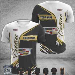 Cadillac Luxury Car Logo Custom Name T Shirt