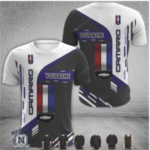 Camaro Logo Racing Team Custom Name Sports T Shirt