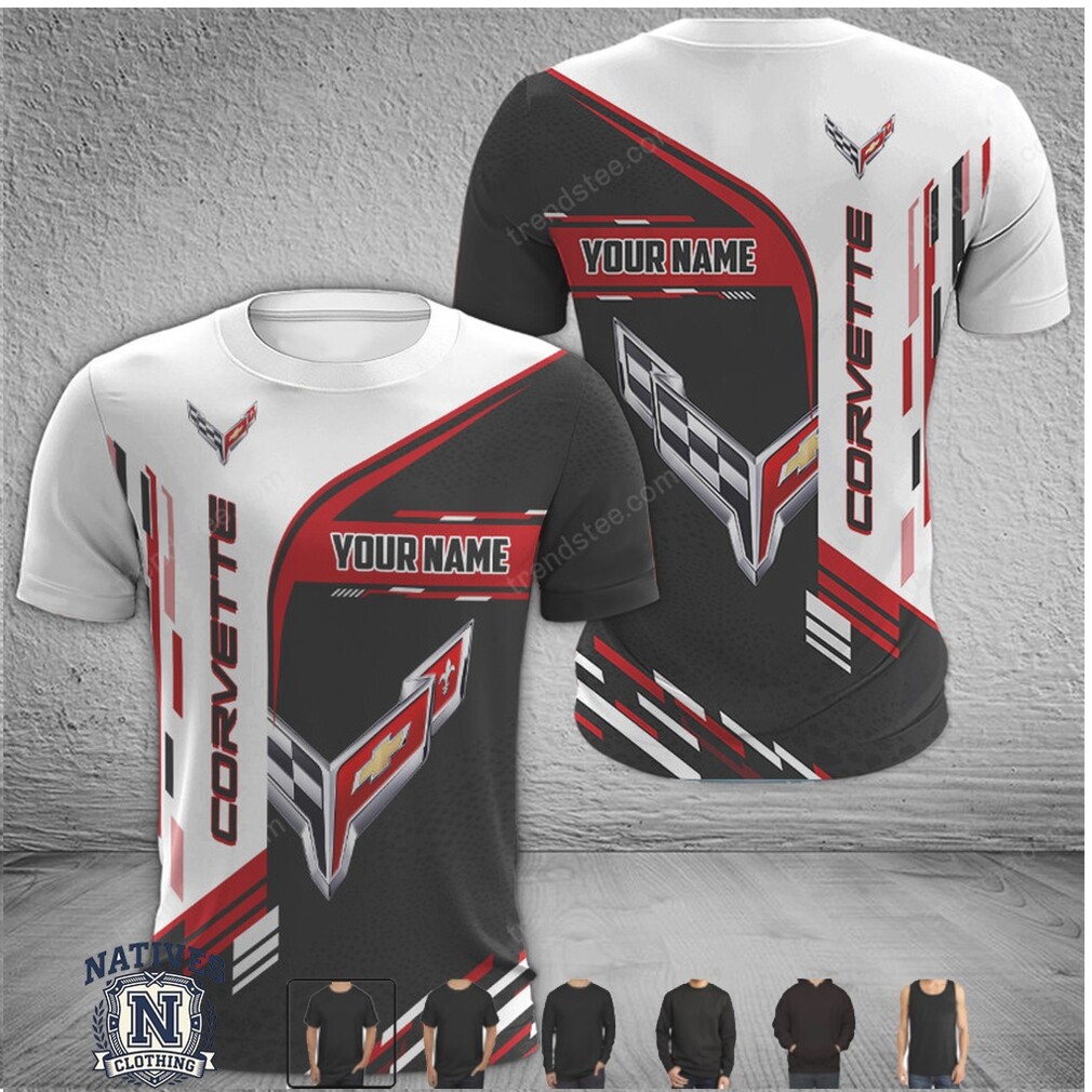 Corvette Logo Racing Team Custom Name Sports T Shirt Corvette Logo Racing Team Custom Name Sports T Shirt
