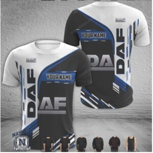 DAF Truck Logo Custom Name Racing T Shirt