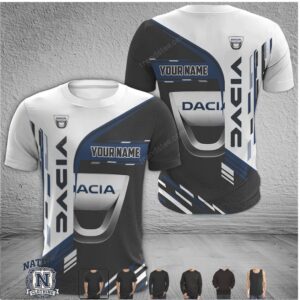 Dacia Car Racing Custom Name Graphic T Shirt