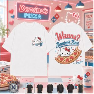 Domino's Pizza Hello Kitty Cute Graphic T Shirt