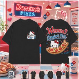 Domino's Pizza Hello Kitty Cute Graphic T Shirt