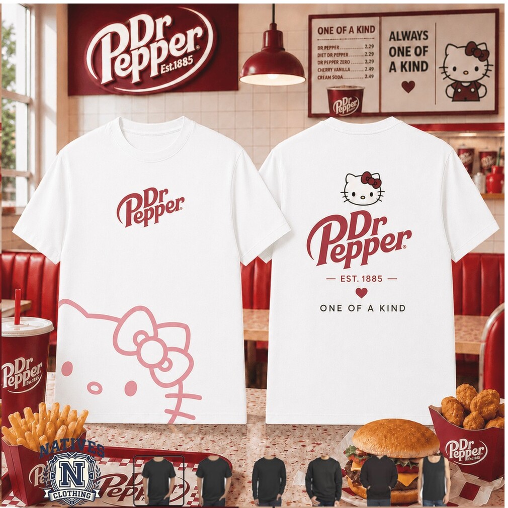 Dr Pepper Hello Kitty One Of A Kind Soda T Shirt Dr Pepper Hello Kitty One Of A Kind Soda T Shirt