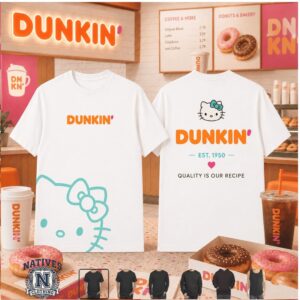 Dunkin Donuts Hello Kitty Coffee Sweetheart T Shirt
