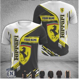 Ferrari Custom Name Racing Graphic T Shirt