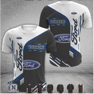 Ford Oval Logo Custom Name Racing T Shirt