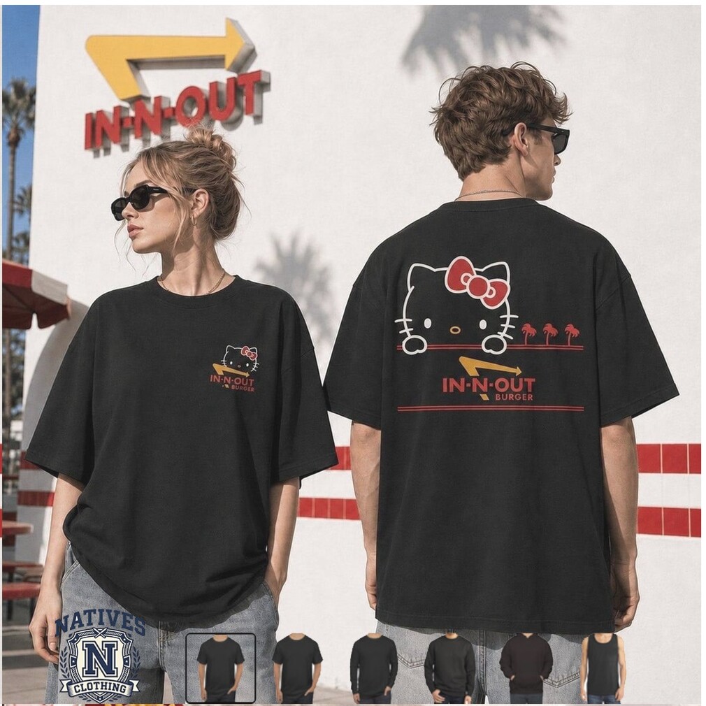 In N Out Burger Hello Kitty Palm Trees T Shirt In N Out Burger Hello Kitty Palm Trees T Shirt