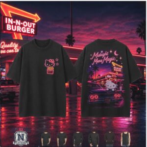 In N Out Burger Midnight Menu Magic Hello Kitty T Shirt