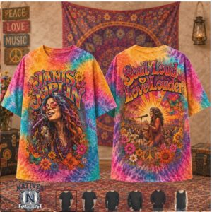 Janis Joplin Soul Loud Love Louder Tie Dye T Shirt