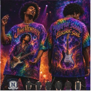 Jimi Hendrix Electric Soul Purple Tie Dye T Shirt
