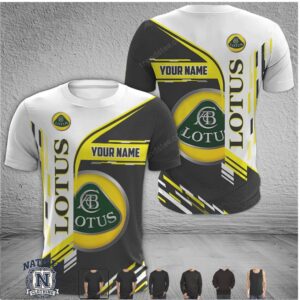 Lotus Cars Classic Emblem Custom Name T Shirt