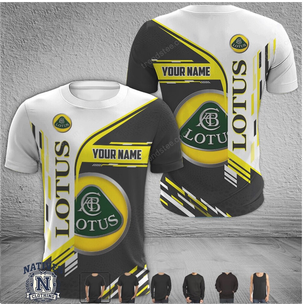 Lotus Cars Classic Emblem Custom Name T Shirt Lotus Cars Classic Emblem Custom Name T Shirt