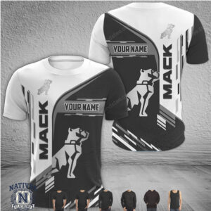 Mack Bulldog Trucking Custom Name Racing T Shirt