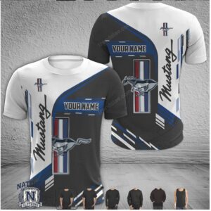 Mustang Racing Team Logo Custom Name T Shirt