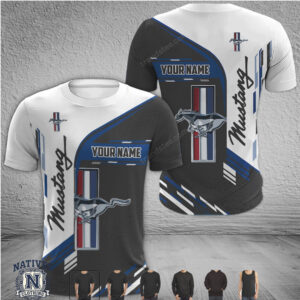 Mustang Racing Team Logo Custom Name T Shirt
