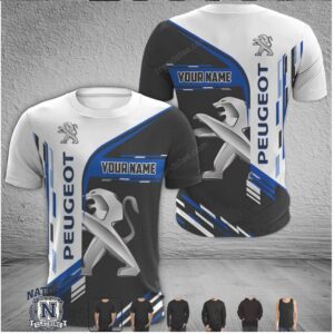 Peugeot Lion Logo Custom Name Racing T Shirt