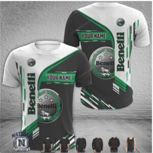 Benelli Team Logo Green White Jersey T Shirt