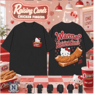 Raising Cane's Hello Kitty Chicken Finger T Shirt
