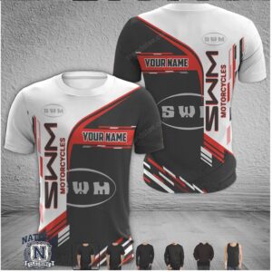 SWM Motorcycles Custom Name Racing T Shirt