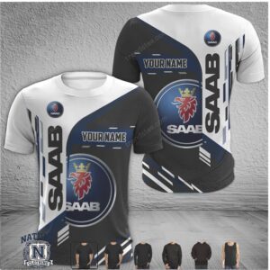 Saab Custom Name Racing Graphic T Shirt