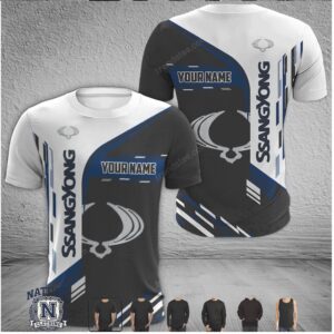 SsangYong Logo Racing Team Custom Name Sports T Shirt