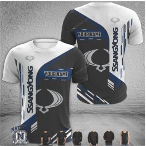SsangYong Logo Racing Team Custom Name Sports T Shirt