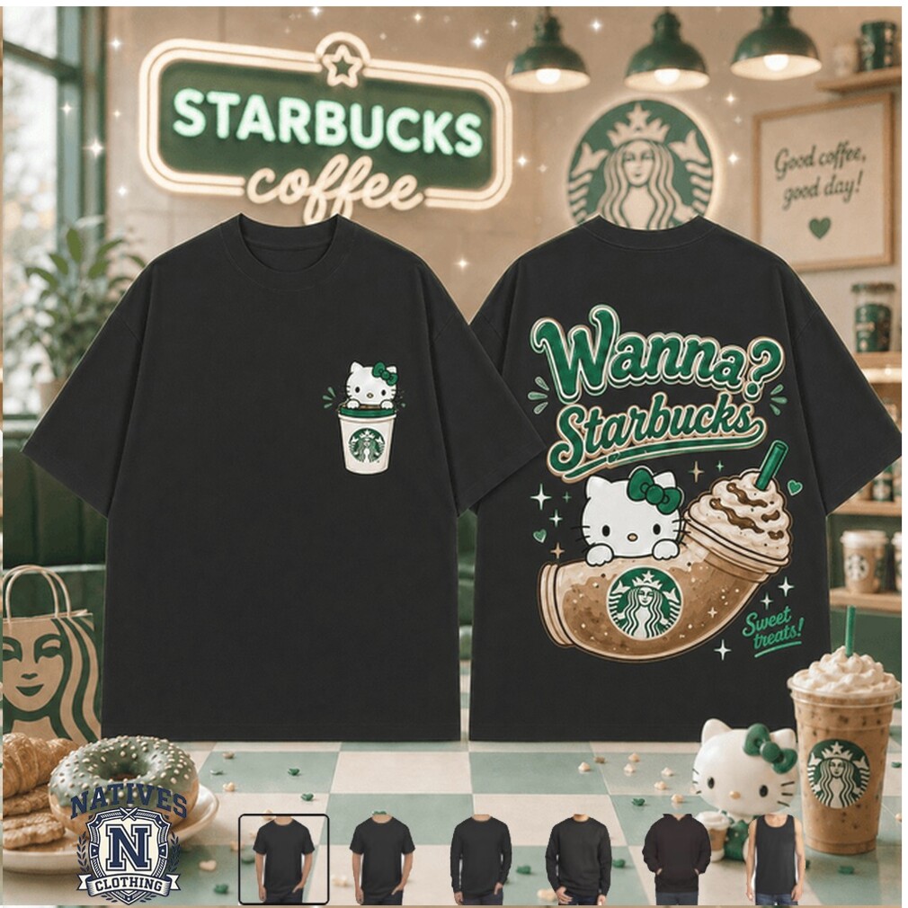 Starbucks Coffee Hello Kitty Cute Coffee T Shirt Starbucks Coffee Hello Kitty Cute Coffee T Shirt