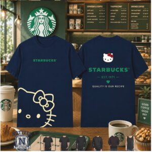 Starbucks Coffee Hello Kitty Cute Graphic T Shirt