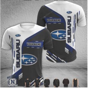 Subaru Car Logo Custom Name Racing T Shirt