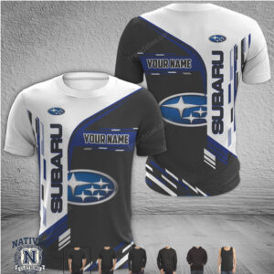 Subaru Car Logo Custom Name Racing T Shirt