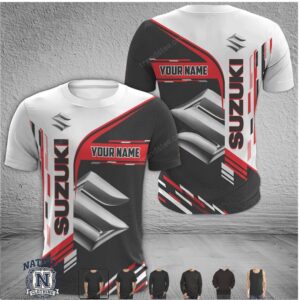 Suzuki Logo Racing Team Custom Name Sports T Shirt