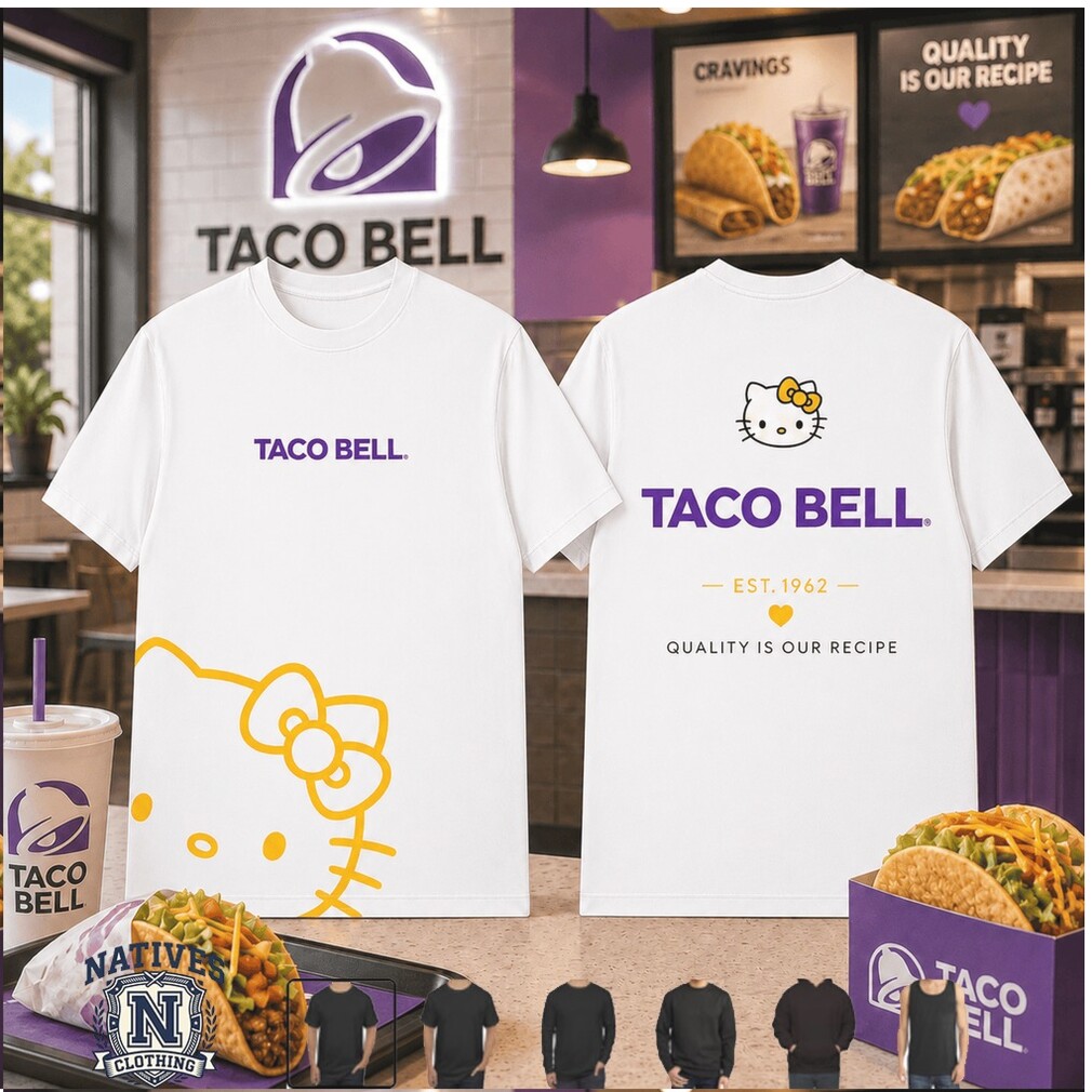 Taco Bell Hello Kitty Fast Food Graphic T Shirt Taco Bell Hello Kitty Fast Food Graphic T Shirt