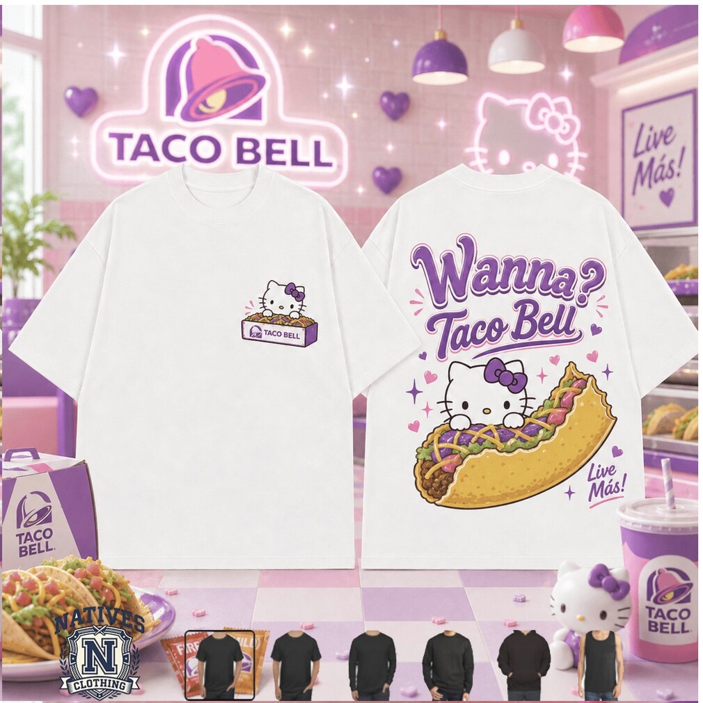 Taco Bell Hello Kitty Live Mas Fast Food T Shirt Taco Bell Hello Kitty Live Mas Fast Food T Shirt