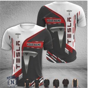 Tesla Electric Car Custom Name Performance T Shirt