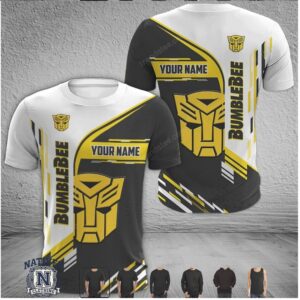 Transformers Bumblebee Custom Name Graphic T Shirt