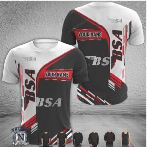 BSA Motorcycle Custom Name Racing T Shirt